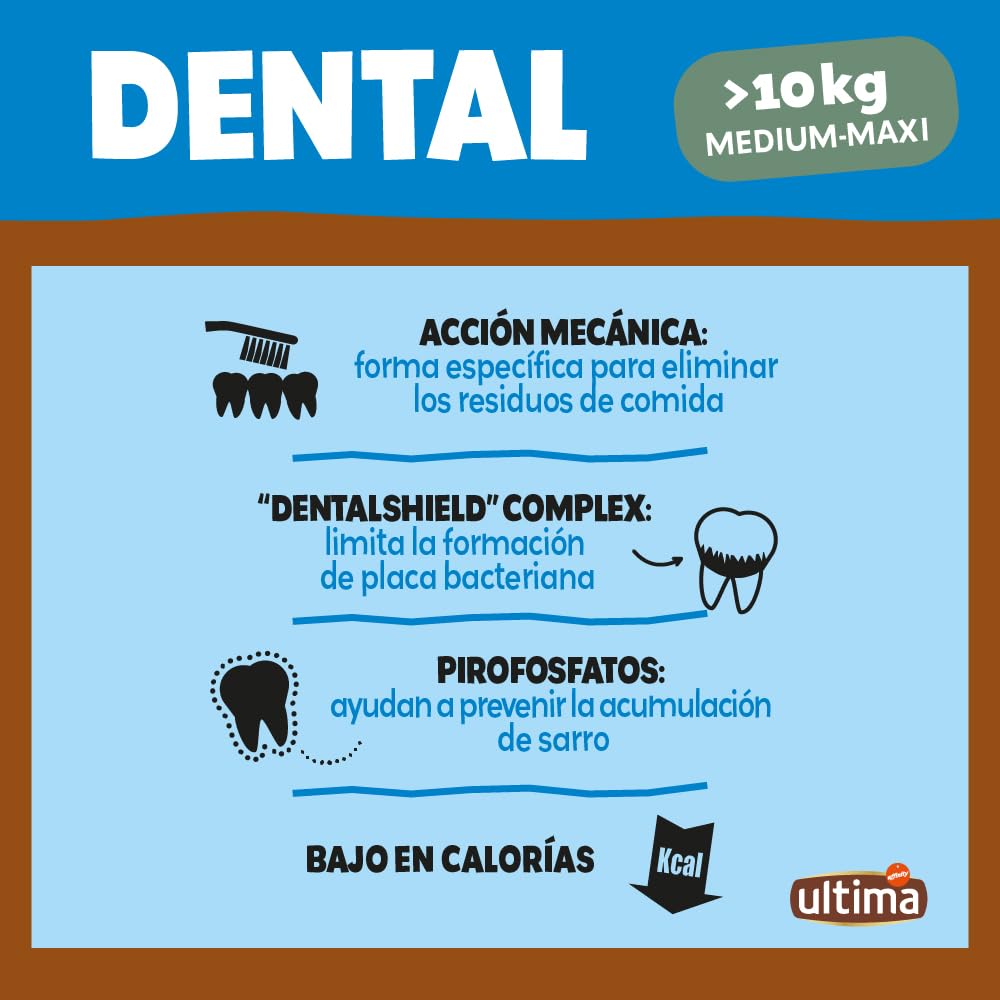 Ultima Snacks para Perros Medianos y Grandes Dental Sticks 13 x 180g