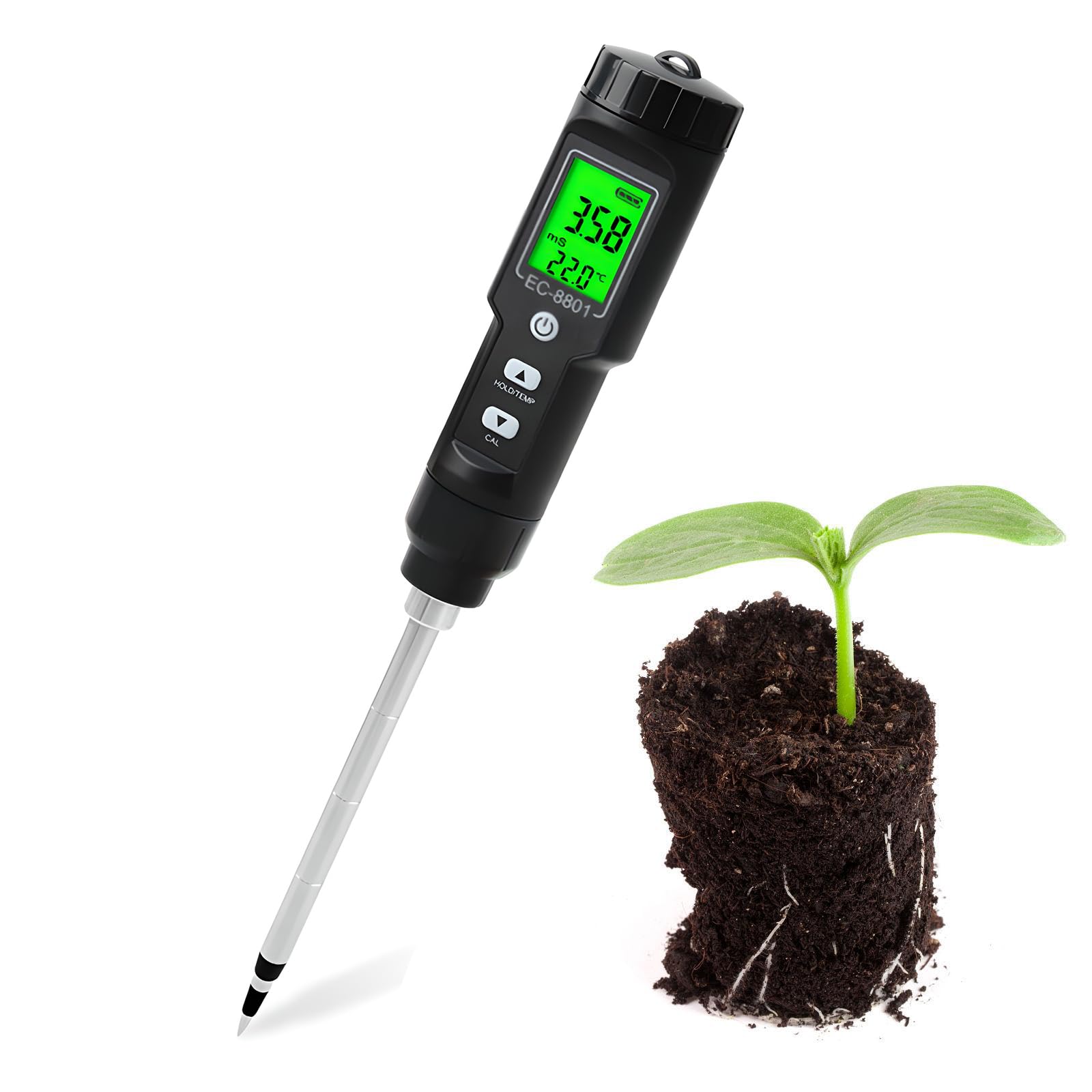 Testeur EC du sol numérique IP67 avec compensation de température pour jardin