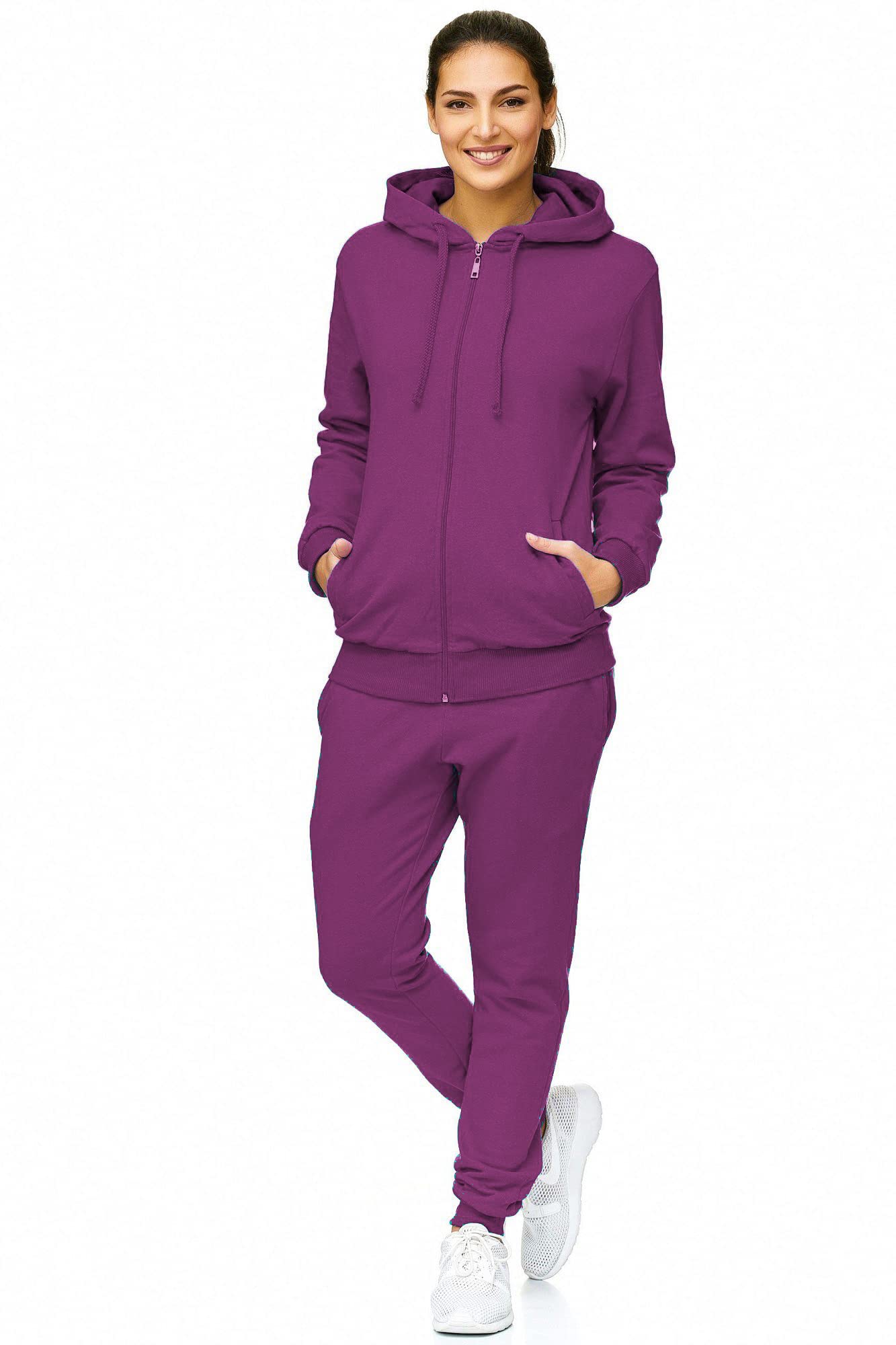 Violento dres do biegania | damski | dres treningowy | jednokolorowy | dres sportowy | Fitness 586 Basics bawełna | domowy dres prezentacyjny