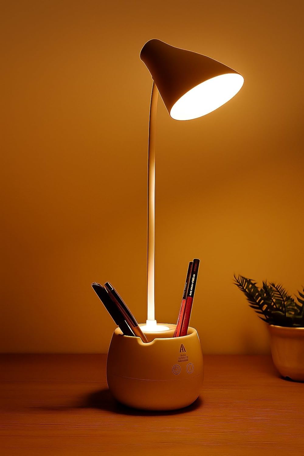 AL-AFANDI Rechargeable Dual LED Desk Lamp for Study with 3 Color Modes, USB Charging, Touch Control, Mobile & Pen Holder, Adjustable Gooseneck, Eye Protection Table Lamp for Students AL-AFANDI Rechargeable Dual LED Desk Lamp for Study with 3 Color Modes, USB Charging, Touch Control, Mobile & Pen Holder, Adjustable Gooseneck, Eye Protection Table Lamp for Students