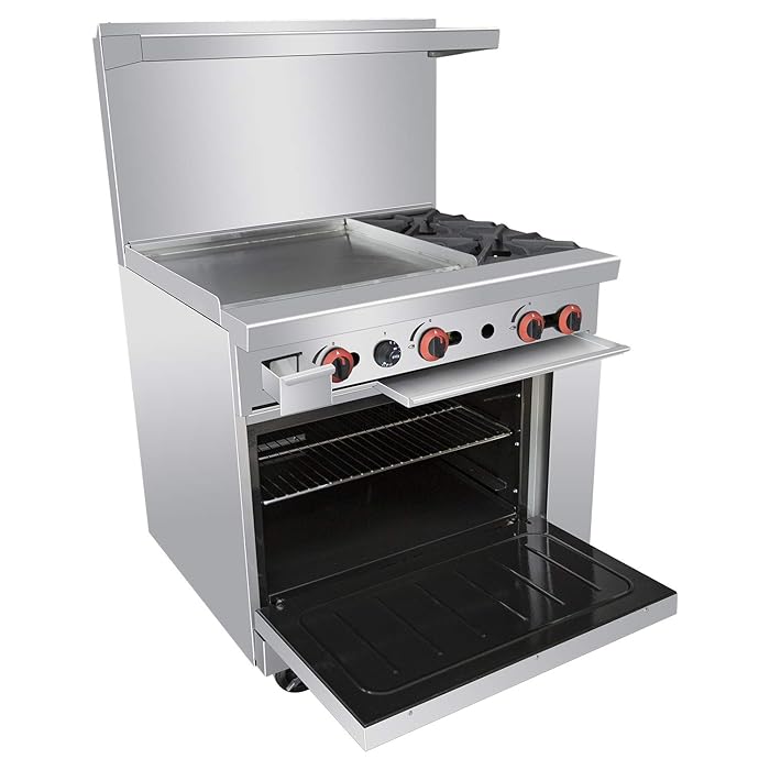 Buy KITMA Commercial Gas Ranges/36 in. W Freestanding Gas Range with 24