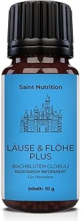 Saint Nutrition® LÄUSE & FLÖHE Plus Kügelchen als Unterstützung beim Laus & Floh Befall, für Katzen und Hunde - die natürliche Alternative - pflanzliches Mittel & Hausmittel mit Bachblüten | 10g product image