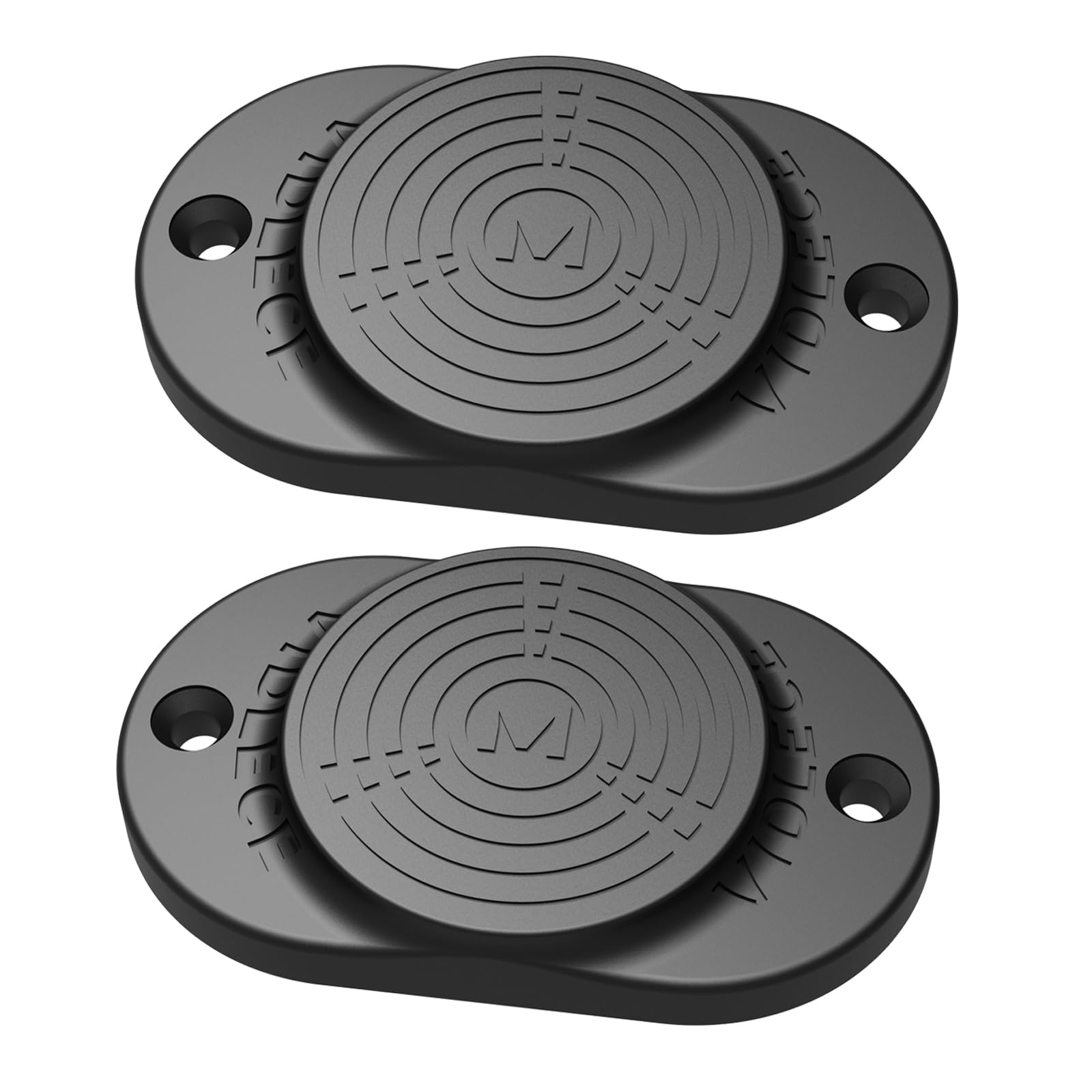 VIDLECE 35 LBS Magnetic Gun Mount for Car, Truck, Desks, Safes, and Walls Concealed Gun Holder for Handgun,Rubber Coated with Adhesive Backing and Screws 2Pack (Black)