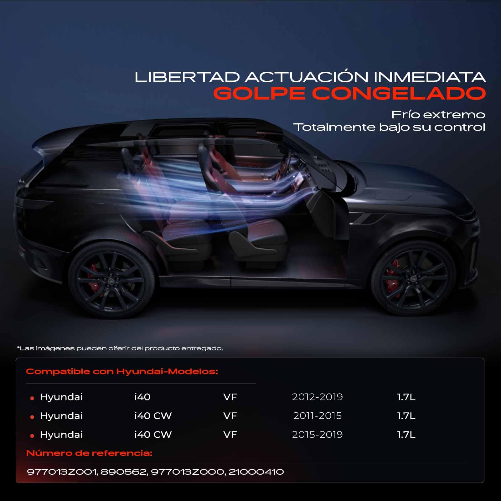 Frankberg Compresor de aire acondicionado con Embrague Diesel Compatible con i40 VF i40 CW VF Replace# 890562, Incluido. Aceite preaplicado