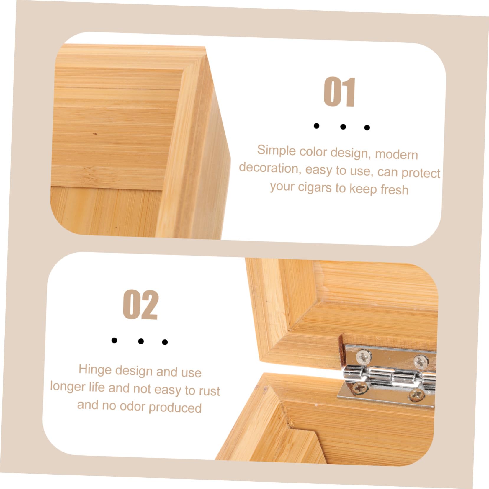 FOMIYES Scatola Porta Sigari in Legno Multifunzionale per Mantenere Freschi i Sigari, Design Moderno e Compatto per Viaggi e Conservazione Sicura