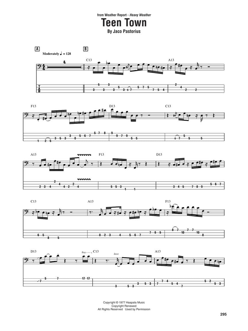 Jaco Pastorius Omnibook for Bass Clef Instruments Transcribed Exactly from His Recordings