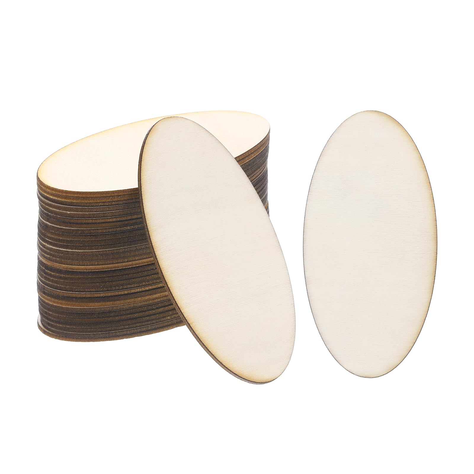 Formes ovale en bois brut 800x400mm PATIKIL, le lot de 30 pièces pour ornements de fêtes