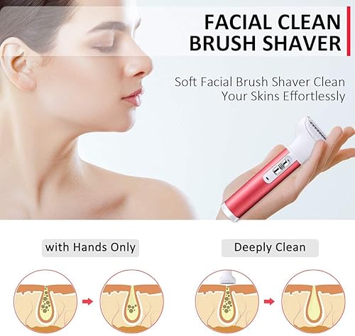 Miniatura 6 de Maquinilla de afeitar eléctrica 5 en 1 para mujeres, eliminación de vello corporal, nariz, afeitadoras faciales, cejas, piernas, axilas, área de