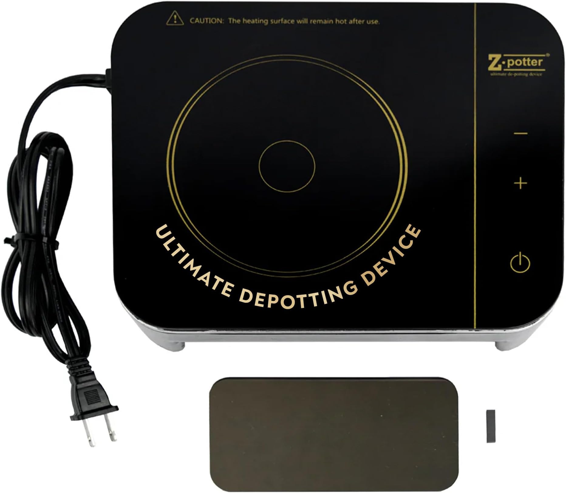 Z Potter Makeup Depotting Heater, Makeup Warmer Plate, Universal Makeup Depotting Tool for Eyeshadows, Powders, Creams for Customizable Beauty Organizer, Induction Technology-Black
