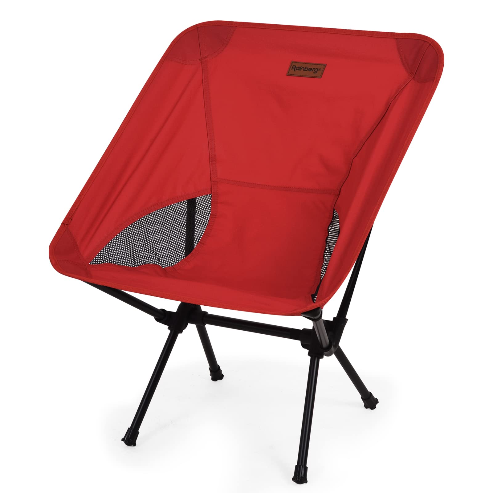 Rainberg Ultra Lightweight Camping Chair, Folding Chair, Camping Chairs for Adults, Foldable Garden Outdoor Picnic BBQ Chairs. (Pack of 1, Red)