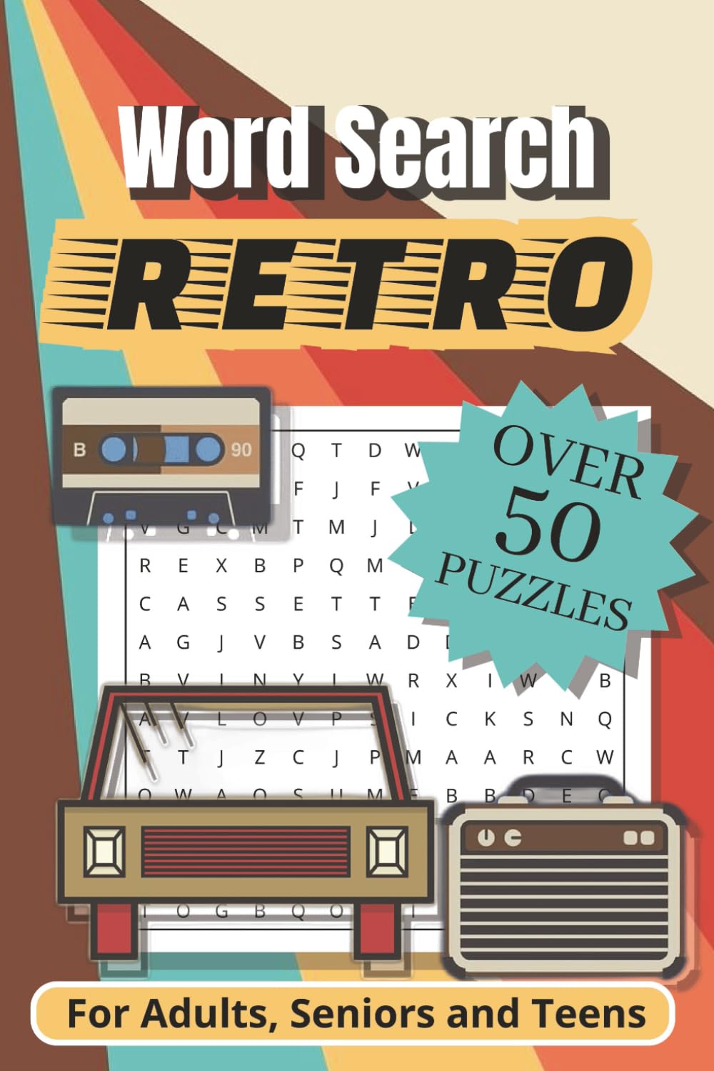 Retro Word Search Puzzle: 50+ Word Searches about Nostalgic Topics| 6x9 Inches, 110 pages | Solutions Included