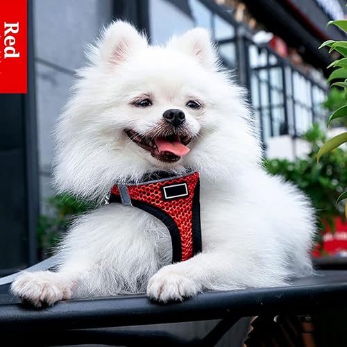 Miniatura 5 de Juego de arnés y correa para caminar, transpirable, ligera, de malla suave, fácil de poner, para cachorros, gatos, arnés reflectante y ajustable, a