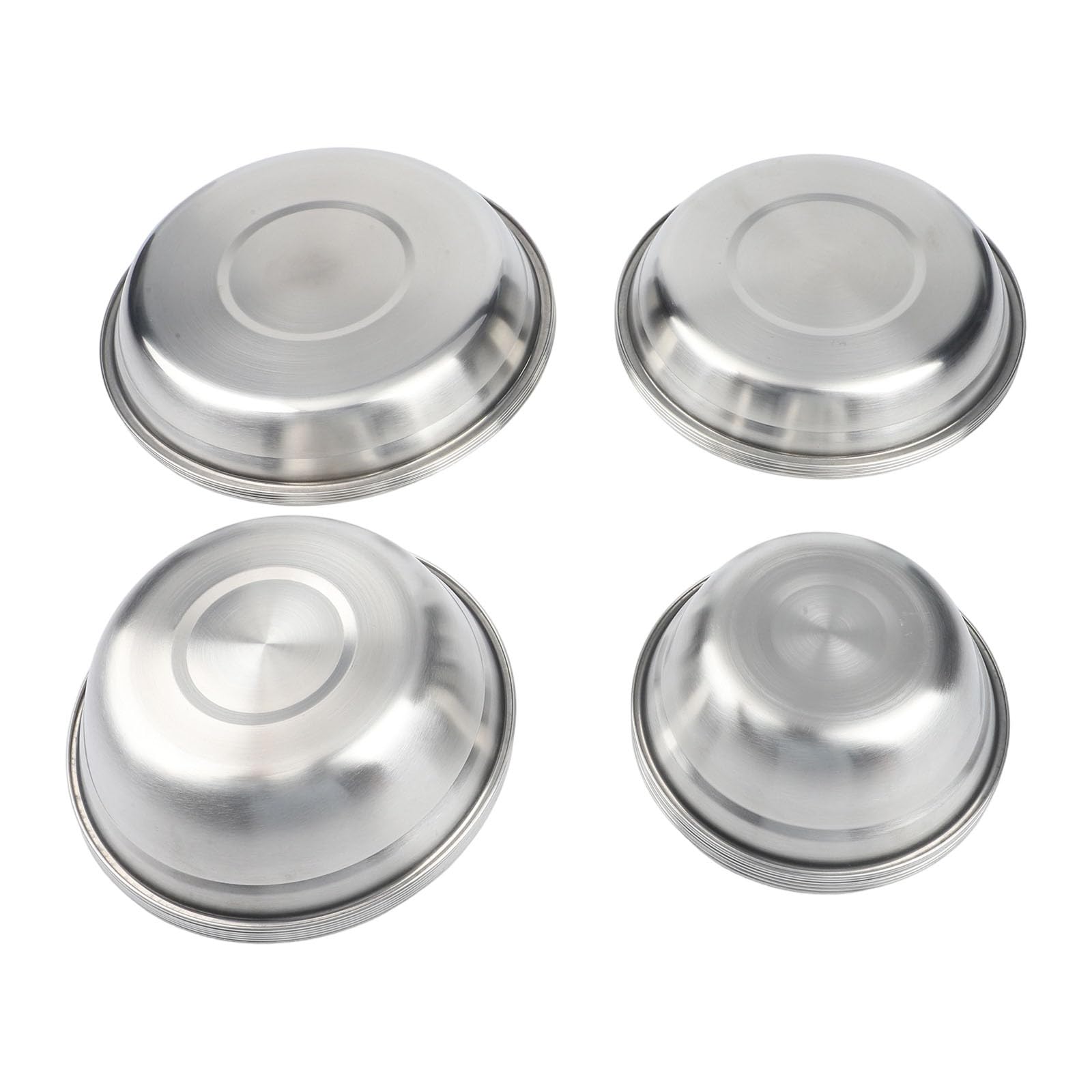 20 Stück Edelstahl Camping Teller Set, 304 SUS Leichte Schüsseln und Geschirr für Outdoor Picknick BBQ Tragbares Stapelbares Besteck Kit mit Aufbewahrungstasche