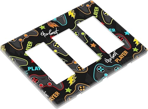 Vista 73 de Placa de pared con interruptor de luz de doble interruptor de pared para niños, diseño de dinosaurio, galaxia, espacio exterior, planeta, nebulosa