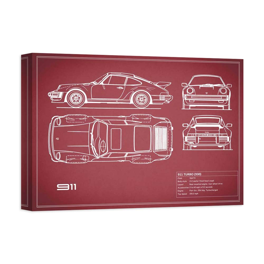 Porsche 911-Turbo 1977 : Sublimez Votre Salon avec la Toile Rogan Mark Blanc