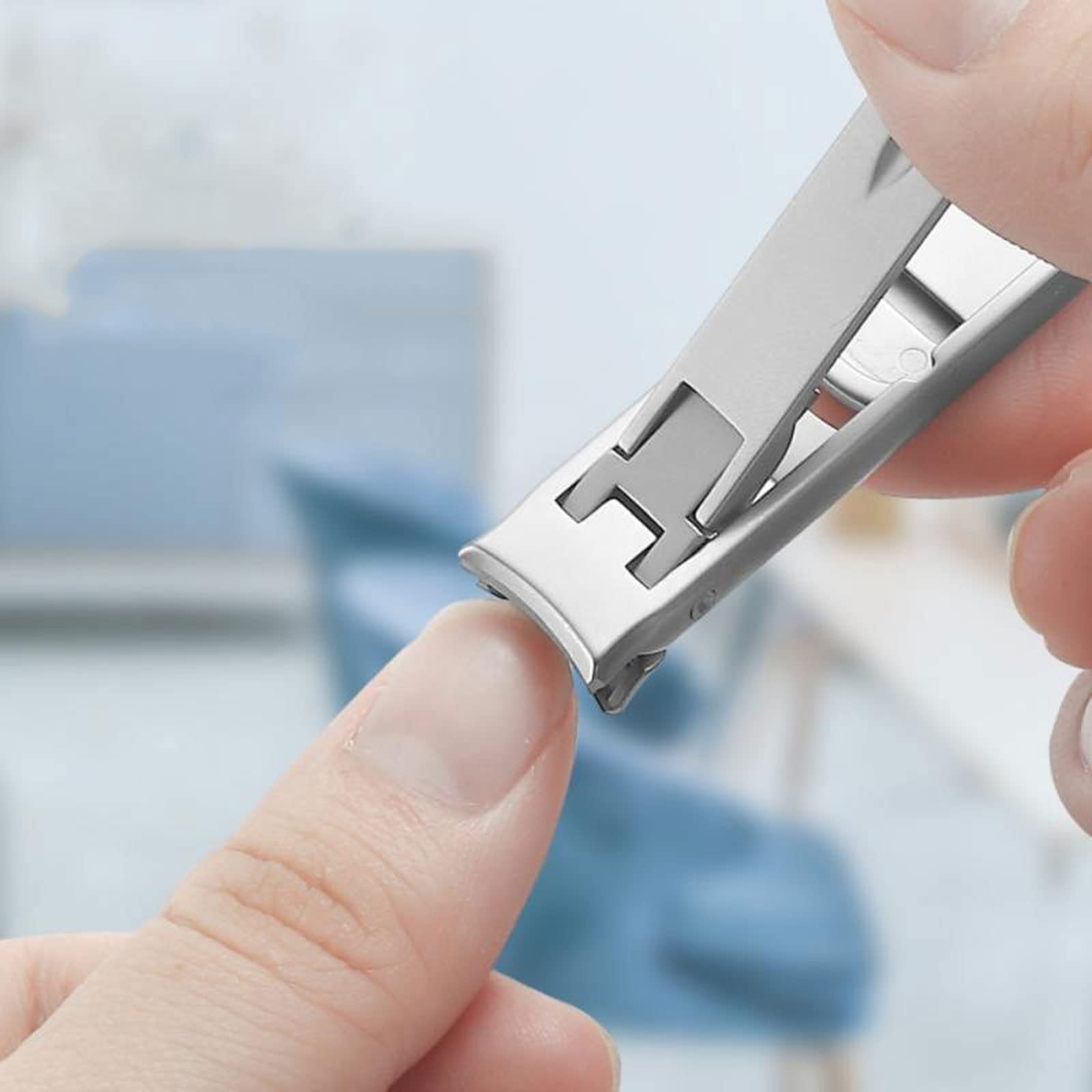 Nagelknipser, faltbares, doppelseitiges Nagelknipser-Werkzeug, präzises Trimmen, spritzwassergeschützter Trimmer, Schere, Edelstahl, Maniküre- und Pediküre-Werkzeug