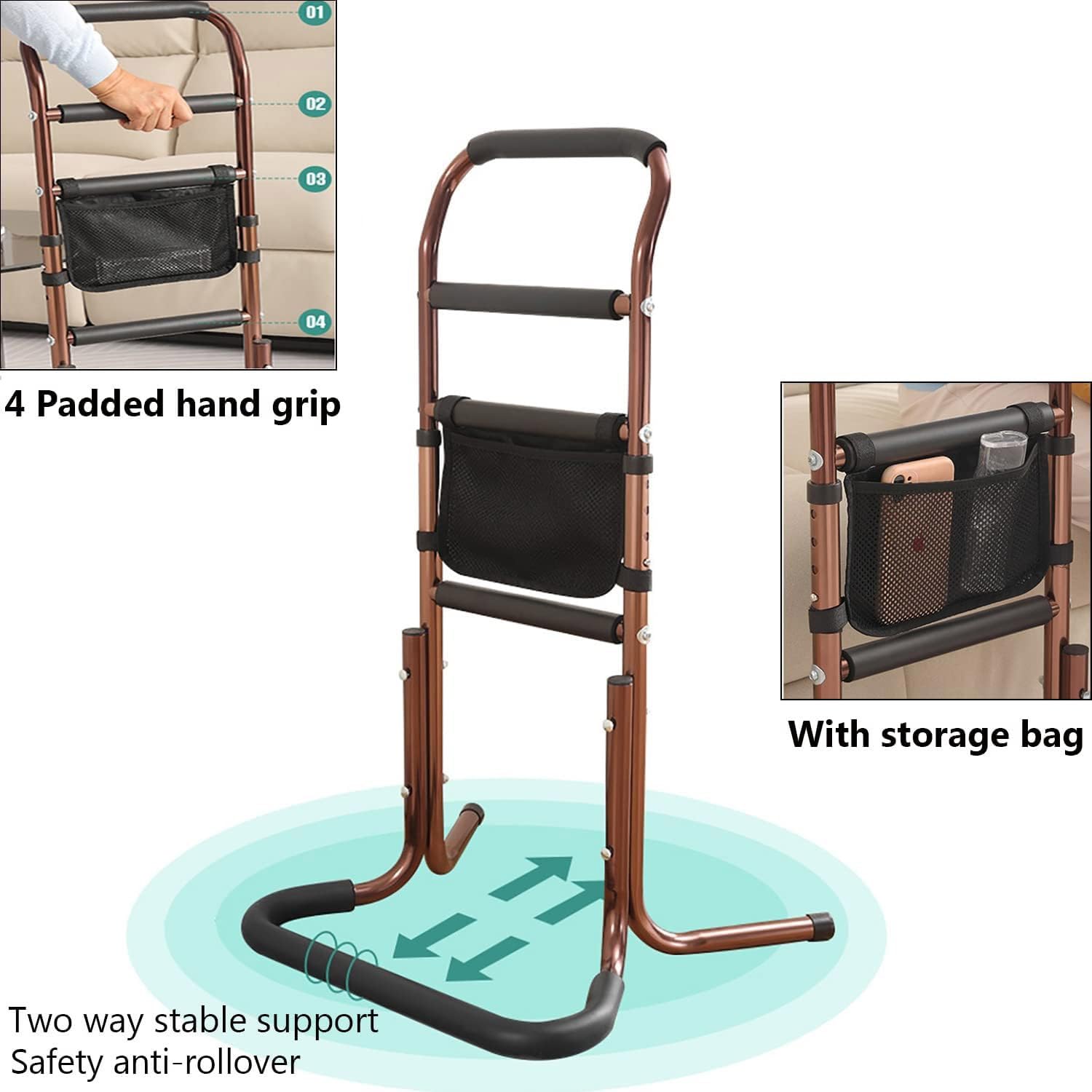Barandillas de Seguridad, Dispositivos elevadores de sillas Barandillas Cama for Personas Mayores Asistencia for levantarse for Pacientes Ayudas for la Movilidad y Vida Diaria