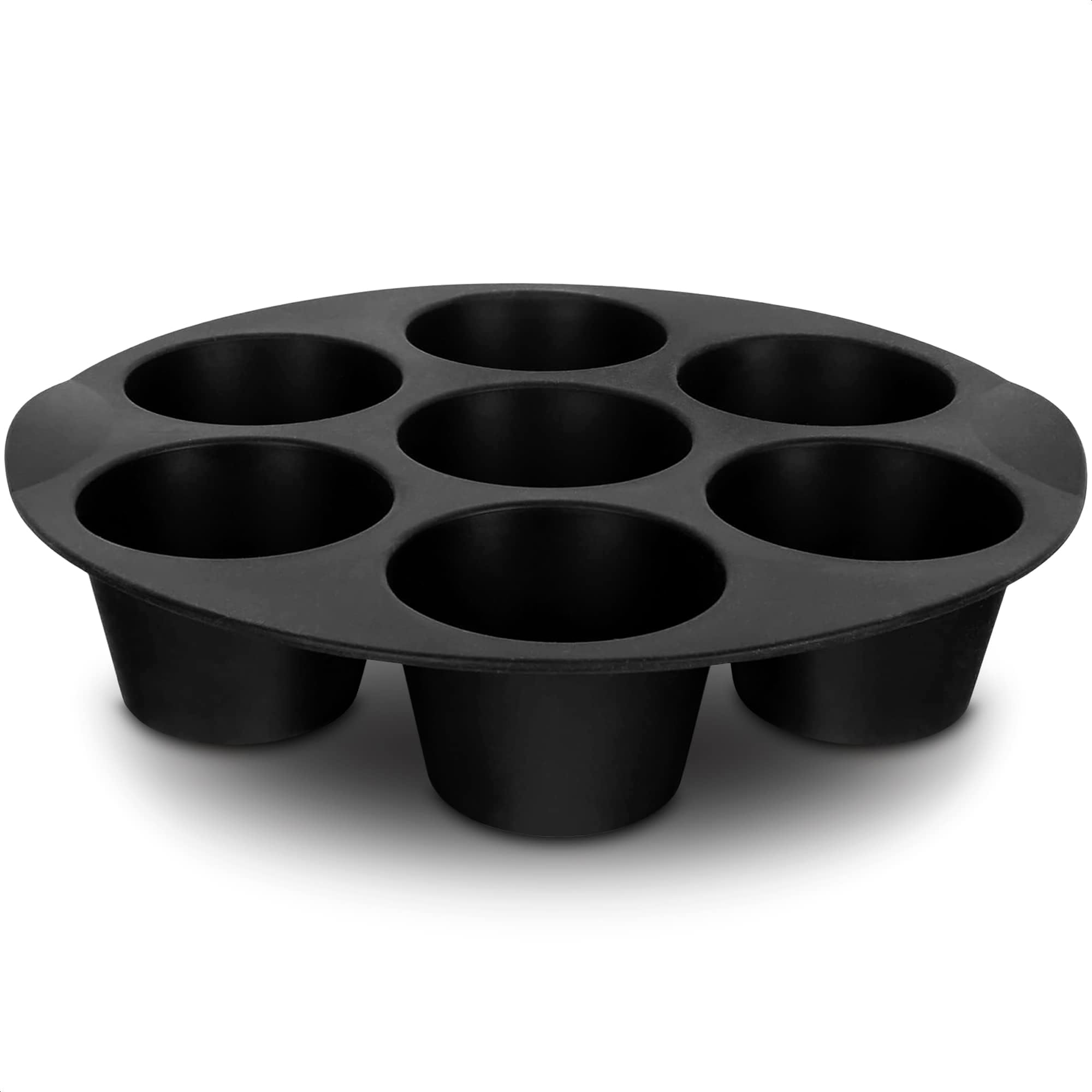 Silicone Muffin Pan Cupcake Cups,7 Cup Air Fryer Silicone Cupcake Mold for 3.5-5.8 L Air Fryer Accessories Universal Silicone Muffin Cake Cups