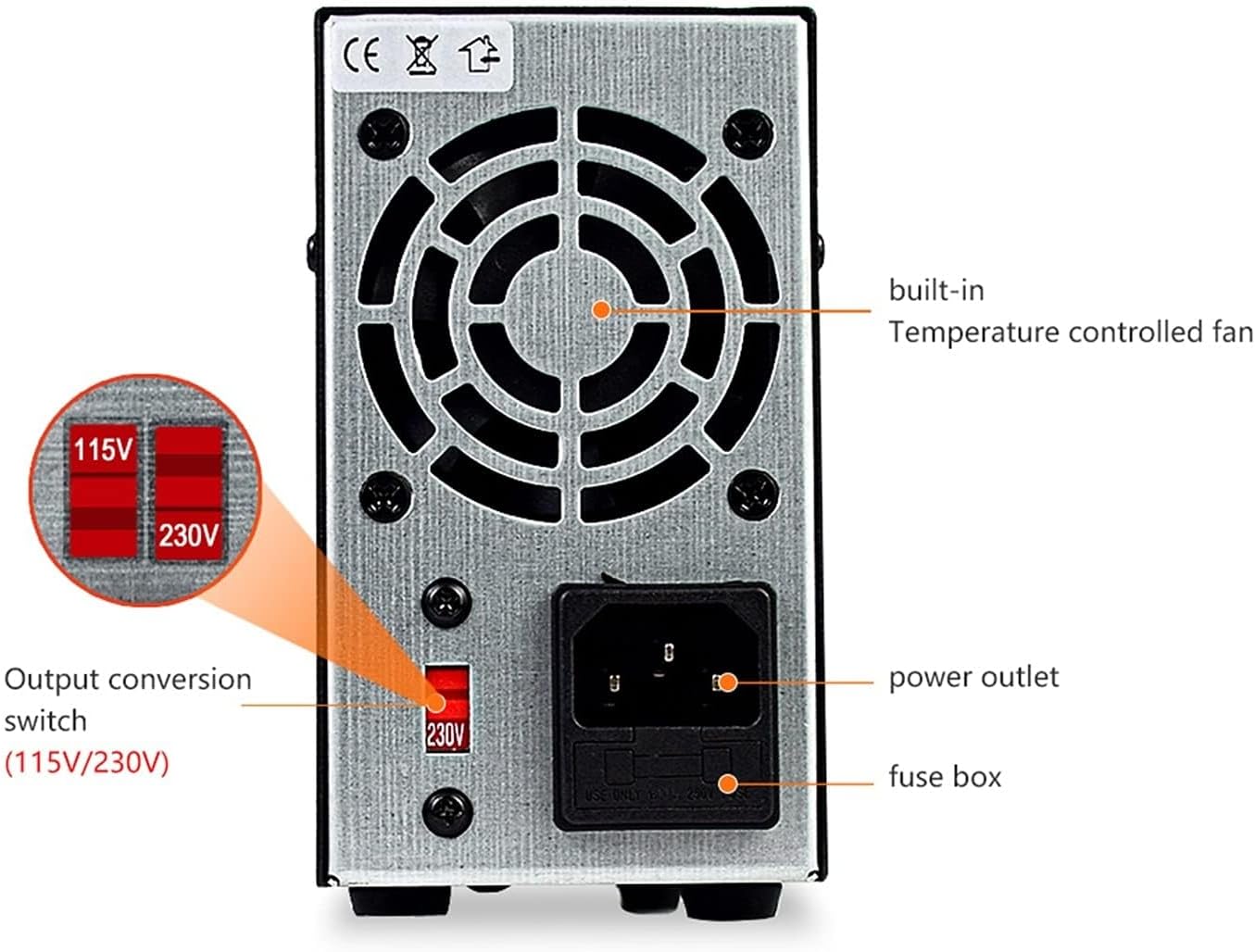 Amazon.co.jp: DROK スイッチング電源 AC 110/220V→DC 0-24V 0-20A