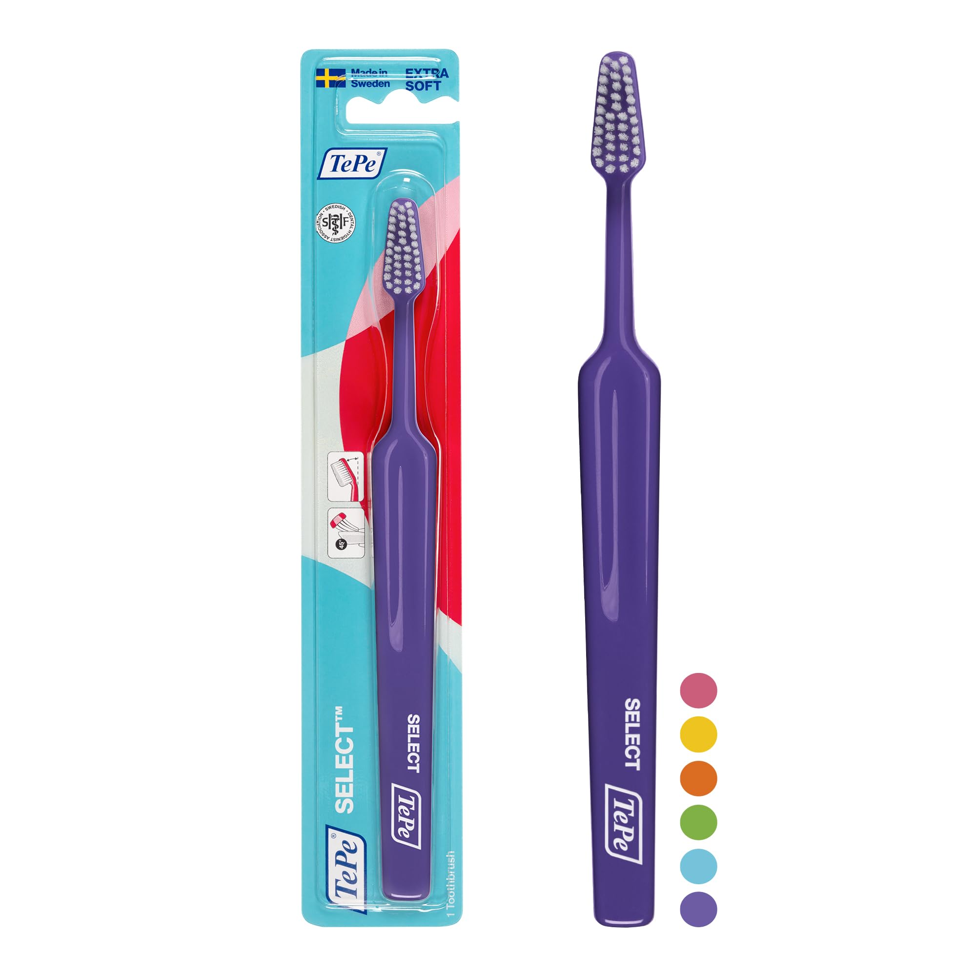 TePe Select Toothbrush, Extra Soft, Assorted Colours, 1pc