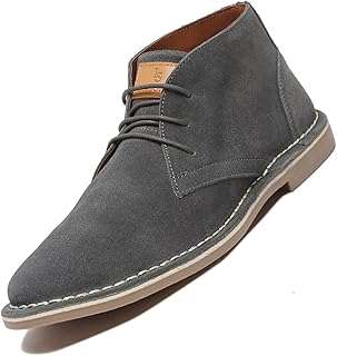 louis stitch Chukka Boot for Men| Suede Leather Boot for Men| High Ankle Casual Boot | Casual Office & Trekking Shoes | Hiking Boot for Men | Stitch Down Desert Boot | Grey [SDSUCKPLGY_]-picture-41