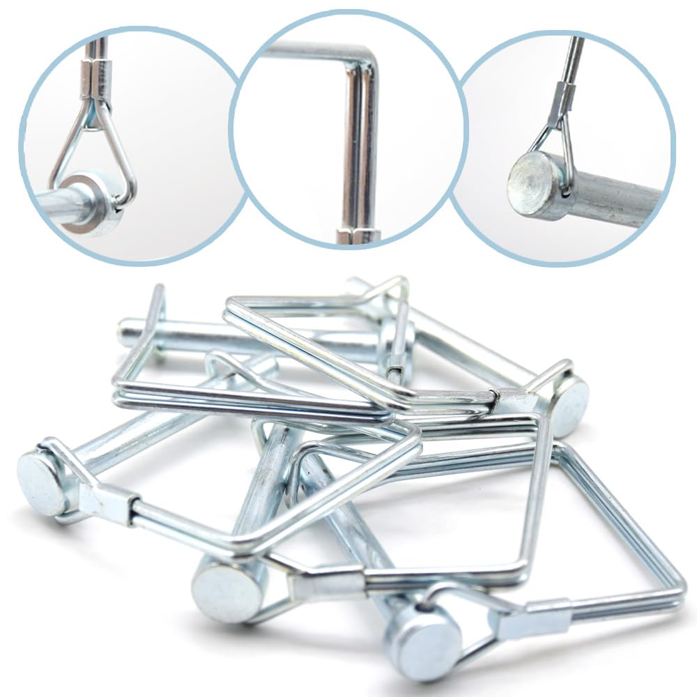 10 Stück Rohrklappsplinte 6x45mm Verzinkt - Sicherungsstifte Für Bauernhof & Garten