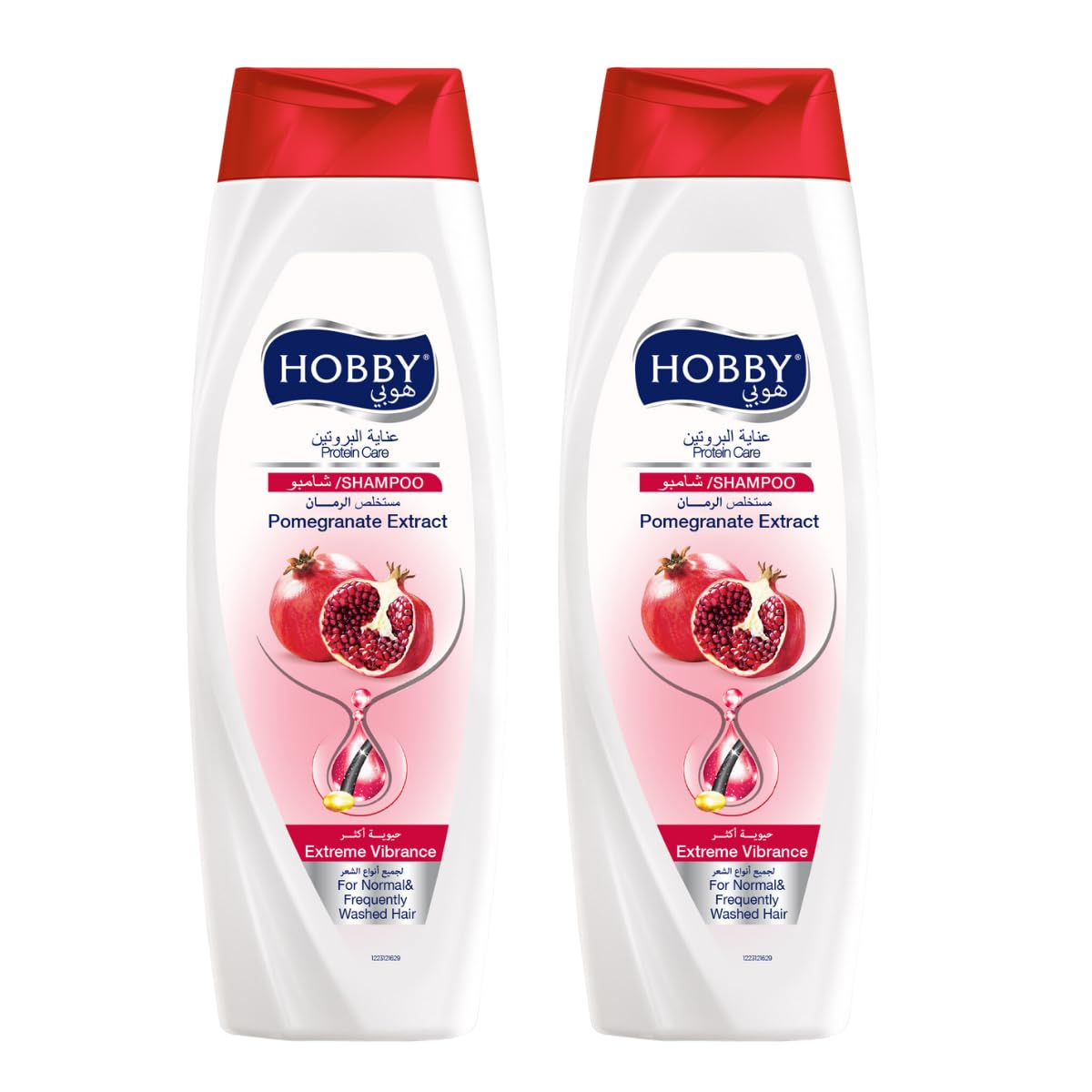 Protein Care Pomegranate Shampoo | Extreme Vibrance | For Normal & Frequently Washed Hair | Super Value Pack of 2-600ml x 2