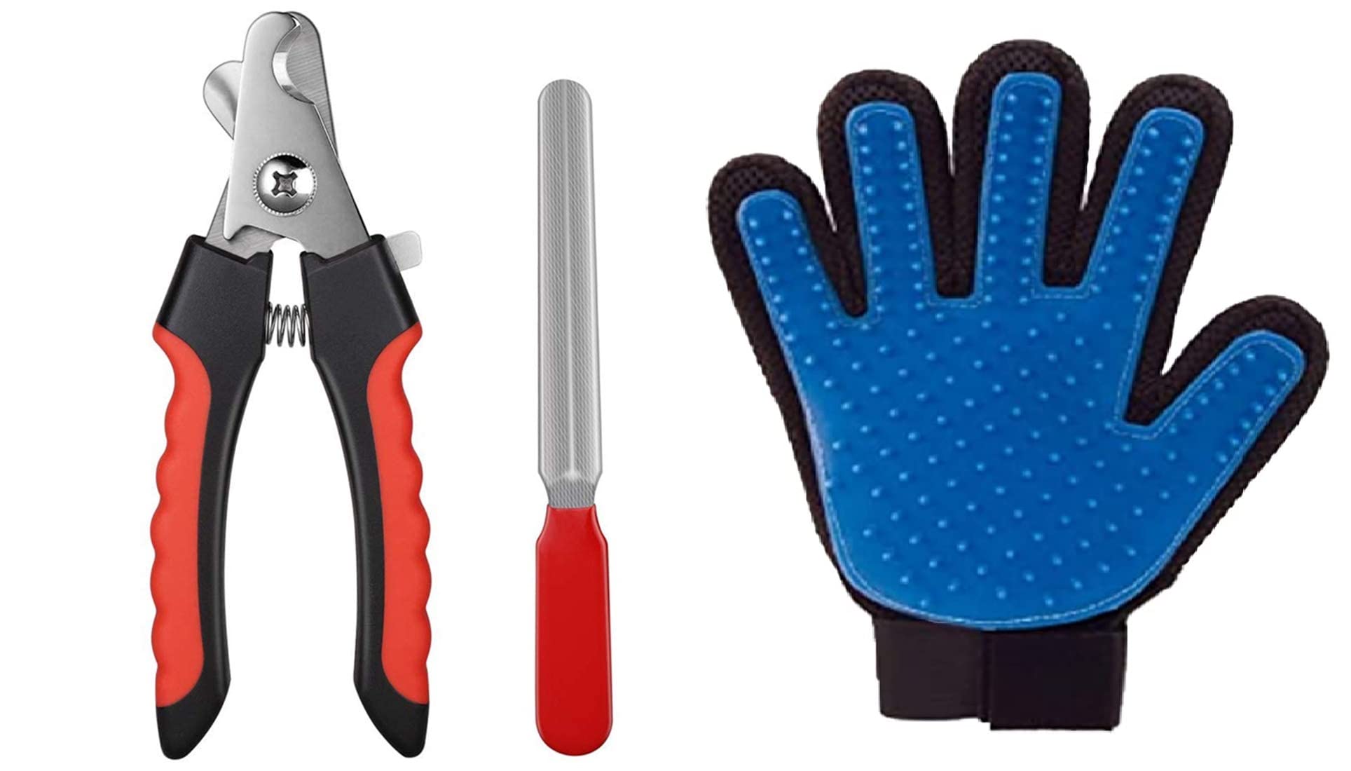 RvPaws Pets Combo of Grooming 5 Finger Glove with Lockable Grooming Nail Clipper with Nail Grinder for Dog, Cat & Small Pets (B0BNQGQ5KC) Amazon Price History, Amazon Price Tracker