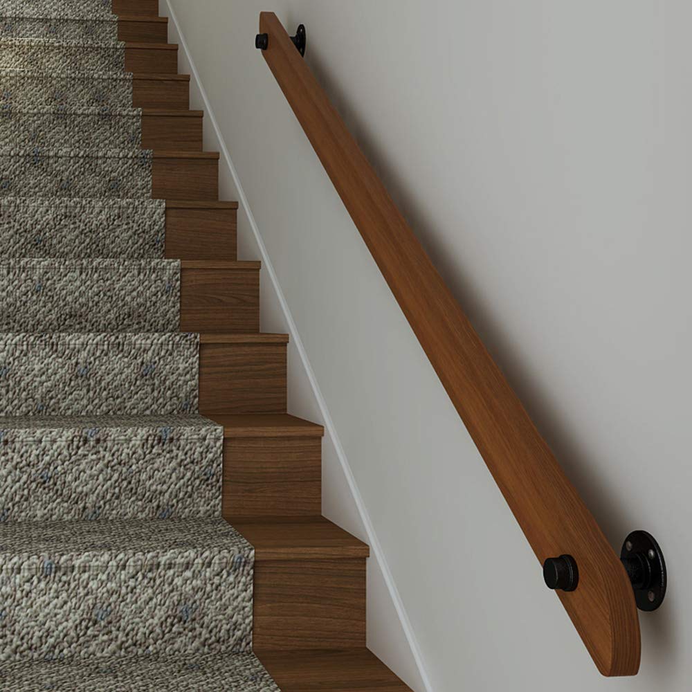 Rampe d'escalier en bois massif de qualité supérieure pour une sécurité durable