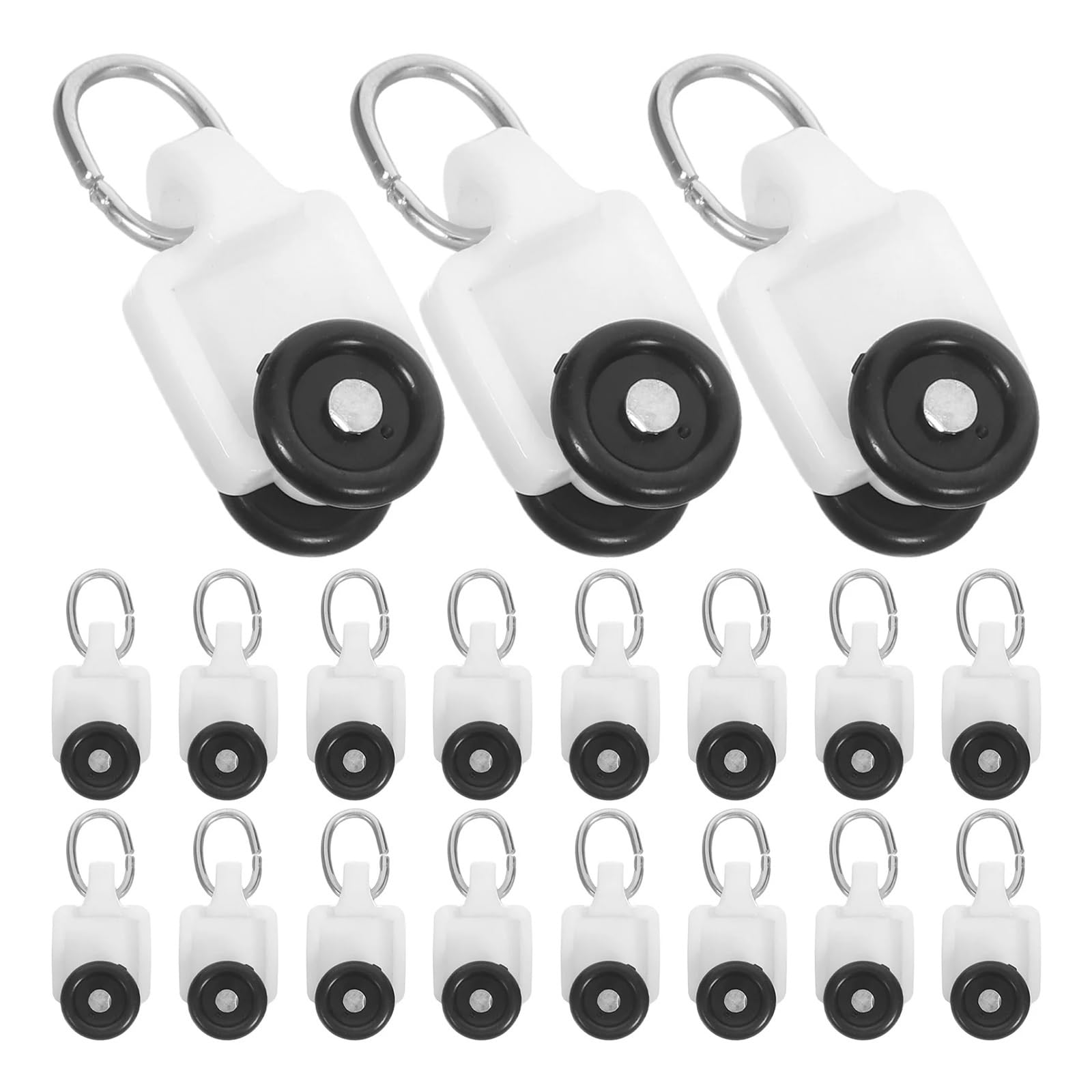 Xinglongs Curtain Track Rollers 200Pcs Silent Curtain Rail Track Rollers Twin Wheeled Carriers Smooth Glide for Bedroom Lounge Ceiling Sliding Gliders For Window Shower Curtain Tracks
