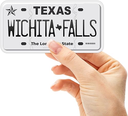 Miniatura 23 de Calcomanías de matrícula de Texas – 15 opciones de TX City – Adhesivo de parachoques de Texas para automóvil – Houston Austin Dallas San Antonio