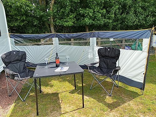 Pare-vent à 3 panneaux en acier Maypole pour camping - 3