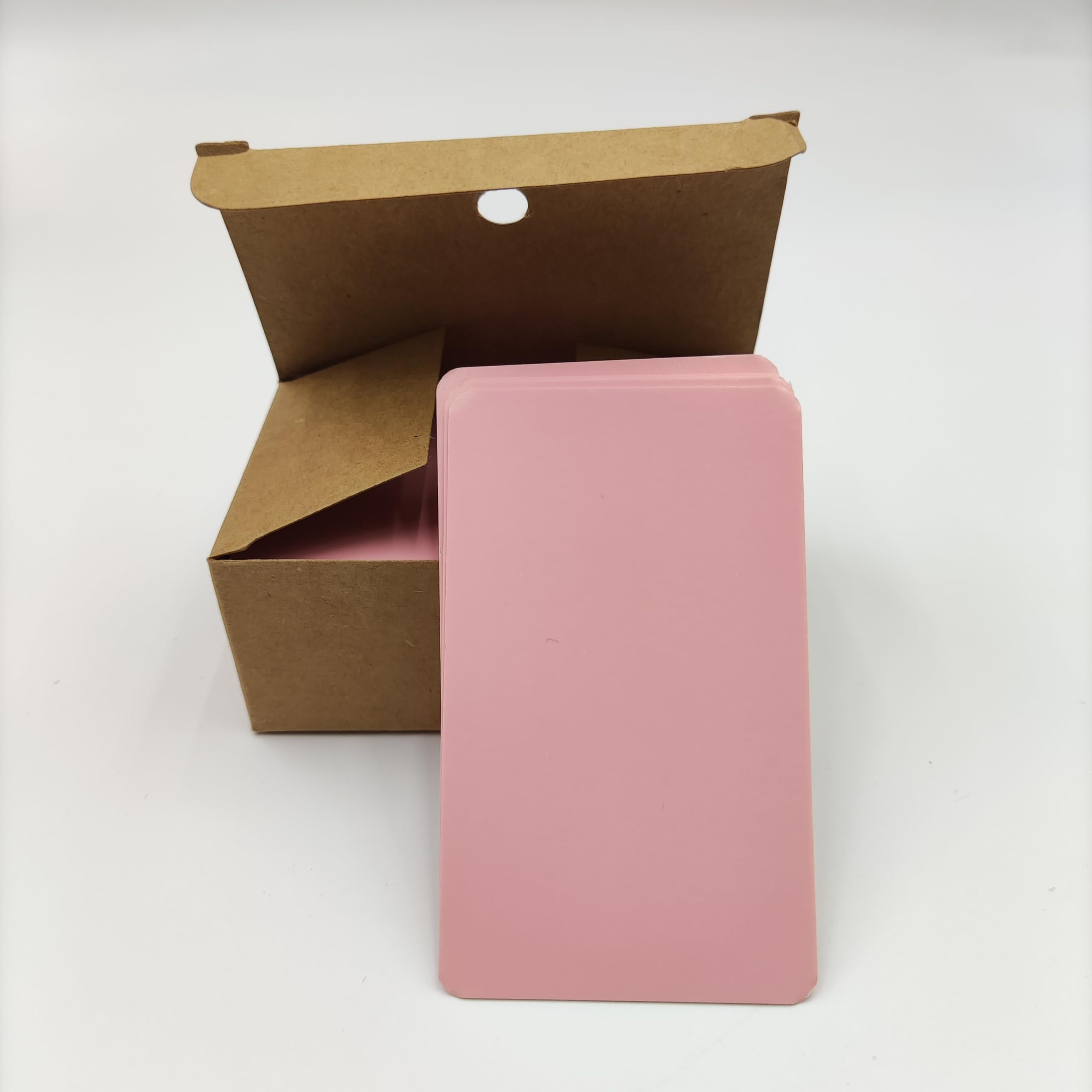 Lot de 200 cartes vierges de 9 x 5,2 cm, 5 couleurs assorties bleu, vert, rose, blanc, jaune, cartes flash pour étude, index de bureau, apprentissage du vocabulaire, notes quotidiennes (rose)