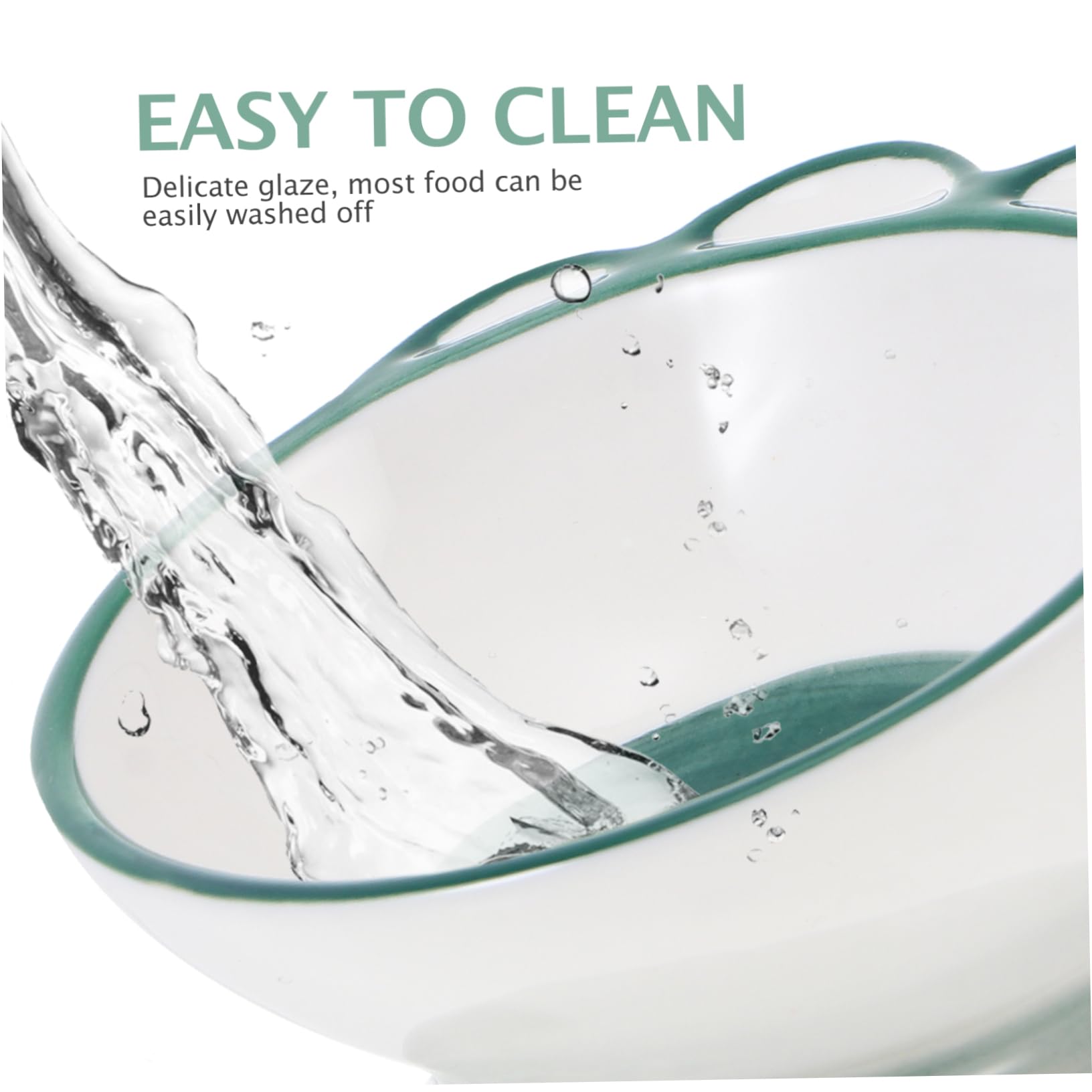 BESPORTBLE Cuenco de Cerámica para Gatos Comedero Elevado Inclinable Recipiente Creativo para Agua y Comida para Alimentar la Cocina o Sala de Estar