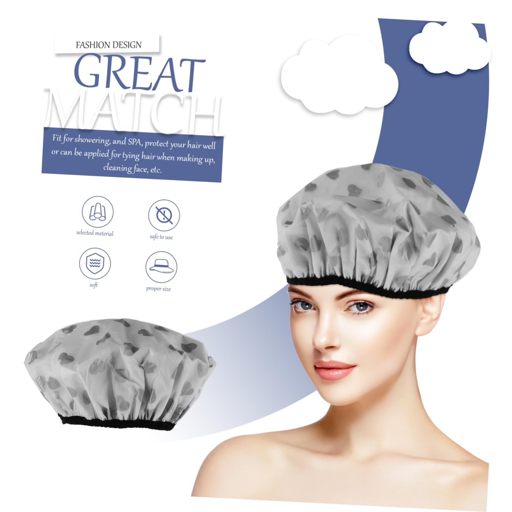 FOMIYES 2pcs Heat Cap for Hair Deep Conditioning Sauna Hair Cap Oil Treatment Tin Foil for Coloring