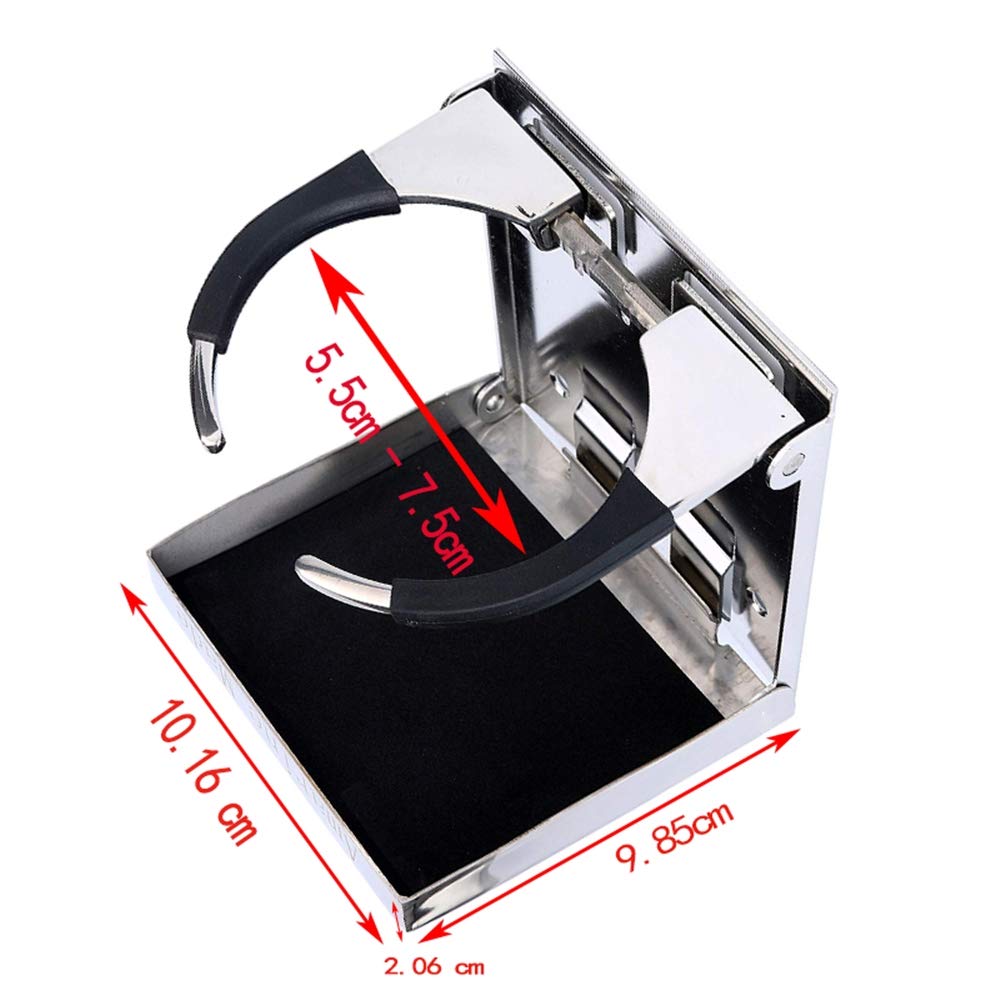 KAOLALI 2PCS Universal Adjustable Drink Holder Stainless Steel
