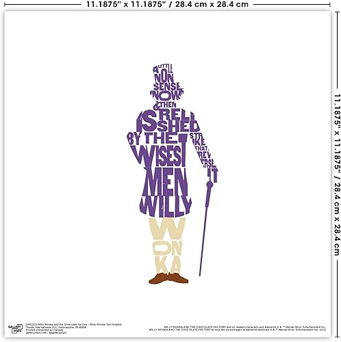 Miniatura 6 de Trends International Gallery Pops Willy Wonka and the Chocolate Factory - Póster gráfico de pared con texto de Willy Wonka, 12.00 x 12.00 pulgadas,