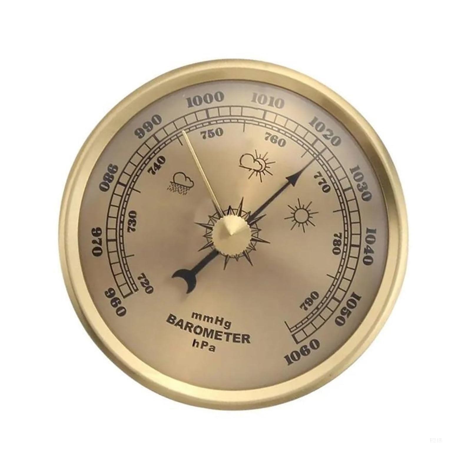 Profesjonalny barograf aneroidowy o średnicy 70 mm, przyrząd meteorologiczny, Precyzyjna dokładność wybierania(Silver)