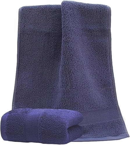JININQ 2 toallas de mano suaves 100% algodón de 13.4 x 29.5 pulgadas, juego de toallas faciales prémium para baño, gimnasio, hogar (azul)