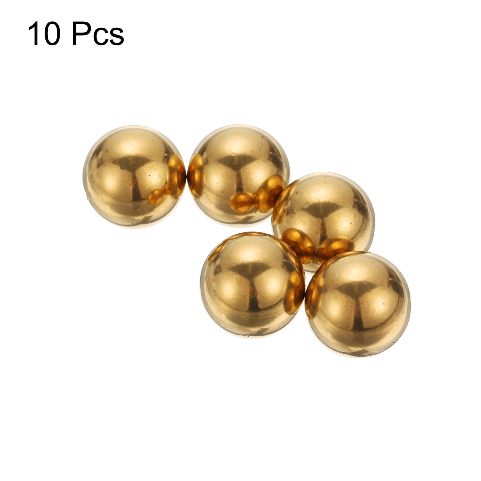 QUARKZMAN 10 Pièces de Billes de Précision en Laiton Massif de 5/8" - Billes de Laiton Industrielles pour Machines, Automobile et Bricolage