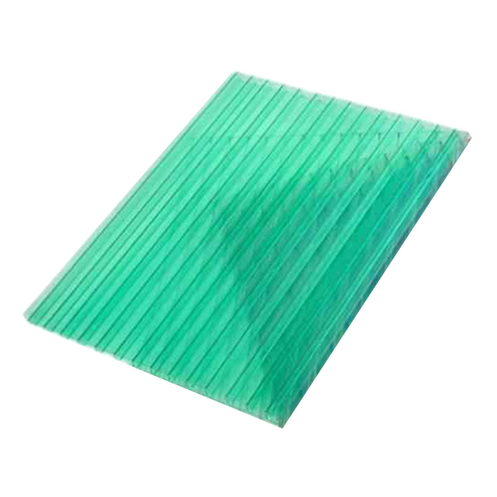 24-teiliges Set Doppelwandiger Polycarbonat-Gewächshauspaneele, Wetterfeste, Transparente Dachpaneele, For Heimwerkerprojekte, Gewächshäuser, Schuppen Und Anwendungen Im Freien(Green,100X50cm-4mm)