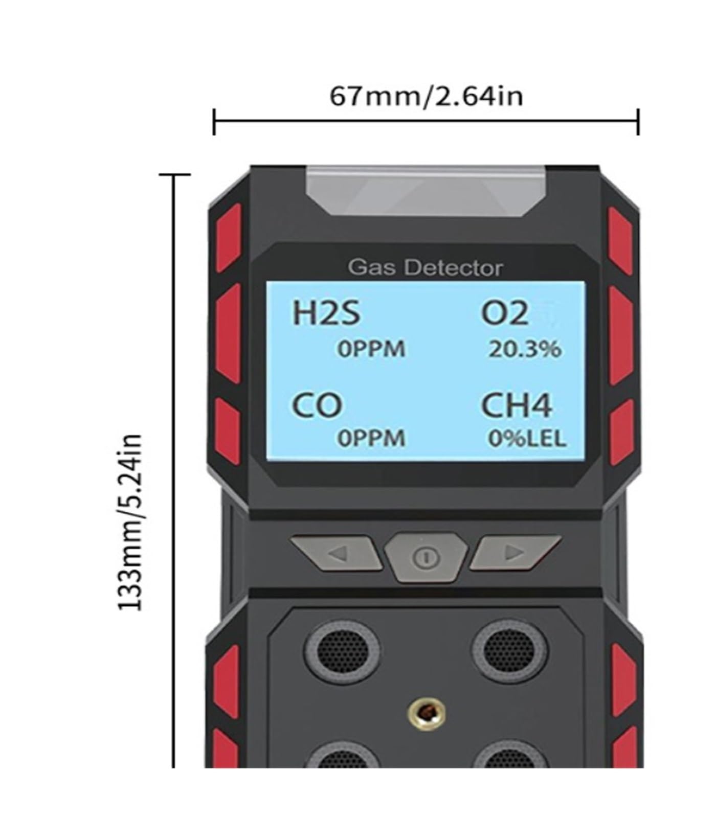 monitor di co2, Analizzatore Di Tester Portatile Per Rilevatori Gas Infiammabili, Display LCD Ricaricabile, Luce Sonora E Scosse Per Il Lavoro La Casa per casa, ufficio, auto