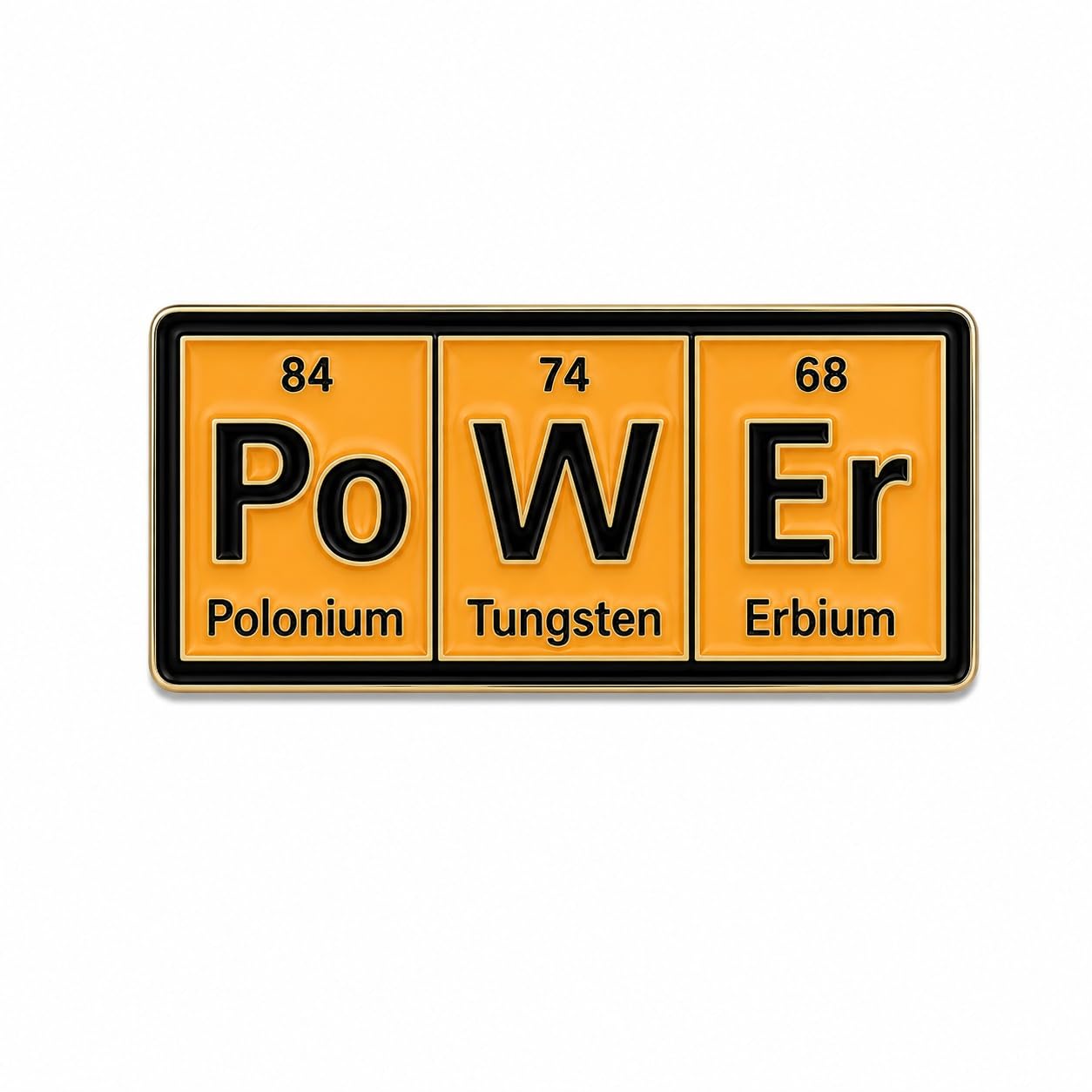 POWER Periodic Table Enamel Lapel Pin | Science Chemistry Element Brooch Badge | Metal Pin for Backpack, Jacket, Shirt, Hat & Bag | Gift for Students, Teachers & Science Lovers-image-45