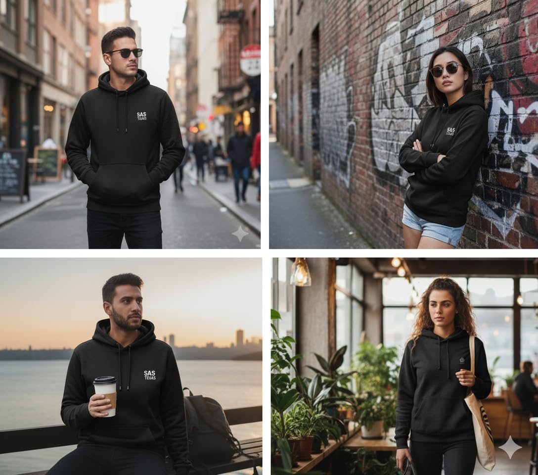 Hoodie - SAS Unisex Fleece Hoodie – Premium Pullover Sweatshirt for Men & Women, Soft Warm Cozy Classic Fit Streetwear Winter - Image 6