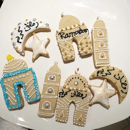 Miniatura 3 de Juego de cortadores de galletas para decoración de Ramadán, herramientas para hornear pasteles de fondant, decoraciones de fiesta de Ramadán - Juego