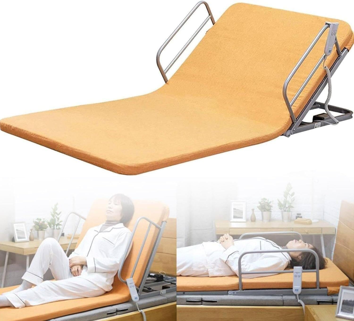 Elevador De Almohada Médico,Respaldo De Cama Ajustable Con Elevación Eléctrica,Colchón Plegable Con Soporte De Cuña,Colchón Ajustable,Ayuda For Sentarse Y Levantarse For Pacientes Ancianos Paralizados