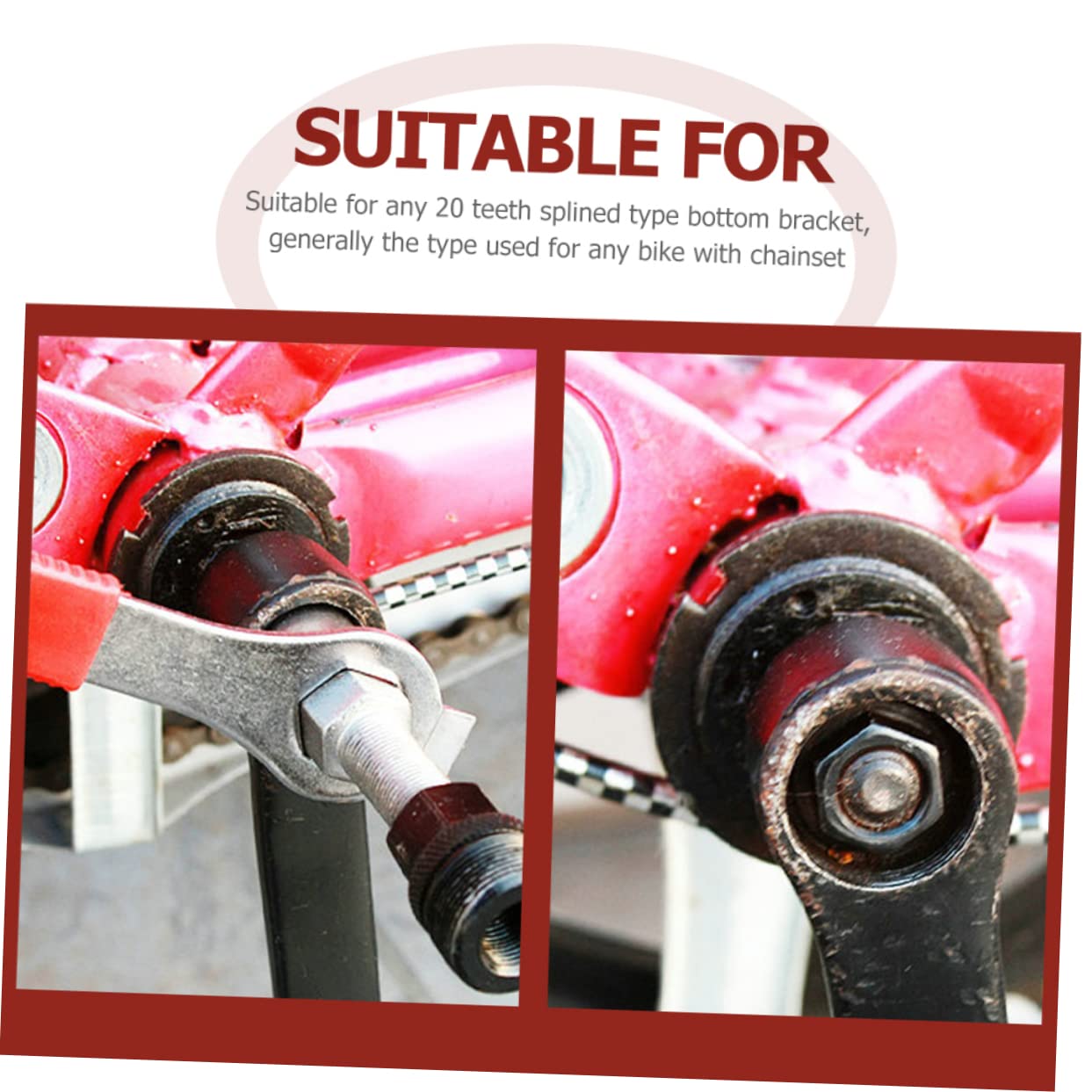 ifundom 1 Set Professional Multi Function Bike Repair Tool Crank Puller Portable Wrench for Easy Outdoor Bike Maintenance Compatible with Teeth Splined Bottom Bracket