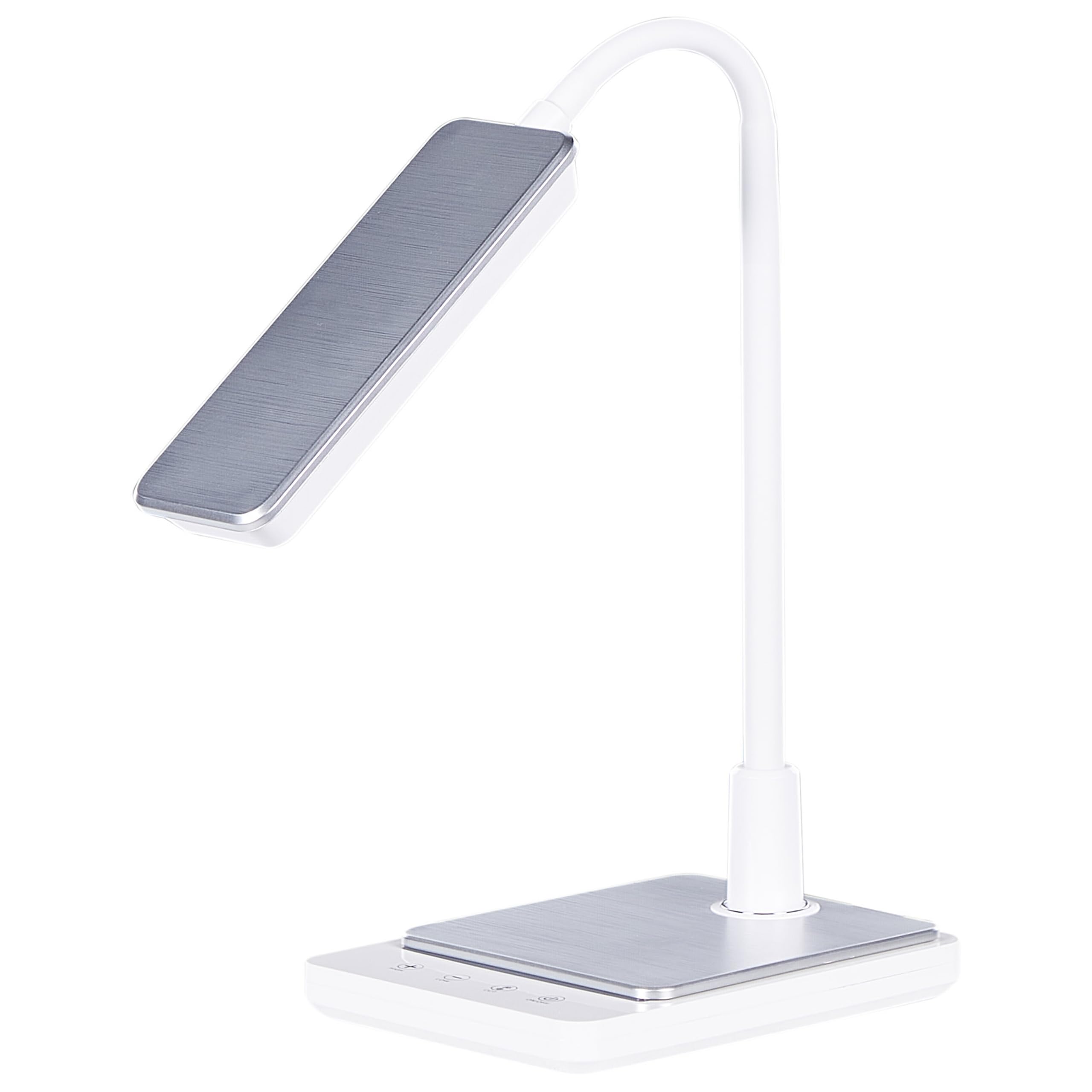 Beliani Lampada da ufficio LED bianco materiale sintetico braccio e regolabile regolatore 38 cm
