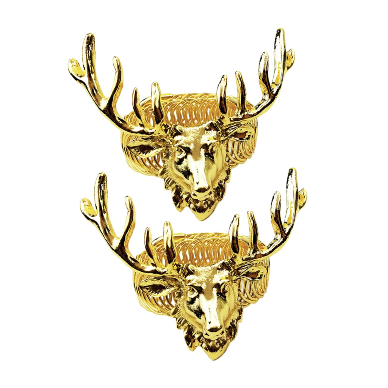 Zerodeko Lot De 3 Embrasses De Rideaux De Noël en Forme De Bois De Cerf Robustes Et Élégantes avec Boucle en Métal pour Votre Maison 2 Pièces X 3