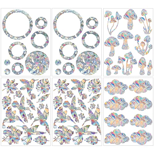 Prisma Fensteraufkleber 65 pcs Rainbow Sticker Window Sun Catcher For Window Sticker Regenbogen Fensterfolie Vogelschutz für Glasscheiben Suncatcher Sticker Geeignet für Fensteraufprallschutz